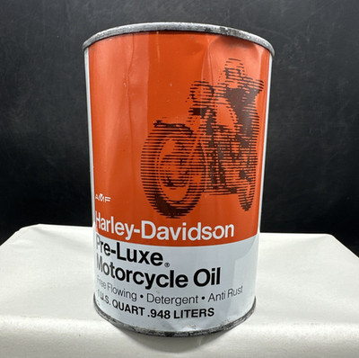 Vintage AMF Harley-Davidson Pre-Lux Motorcycle Oil 1 Quart Metal Can | Sealed