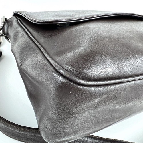 Max Mara Shoulder Bag Tote Bag Brown Leather Logo Women's USED FROM JAPAN - Picture 9 of 18
