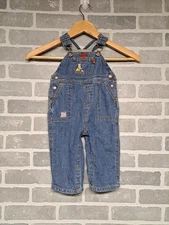 Disney Store Denim Overall Baby Winnie the Pooh bear Express Y2K Size 6-9 Month