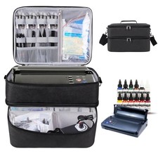 Tattoo Carrying Case Supplies Organizer Kit for Black