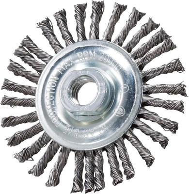 Mercer Industries 186010 - 4'' X 3/16'' X 5/8''-11 Stringer Bead Wire Wheel, .020 C