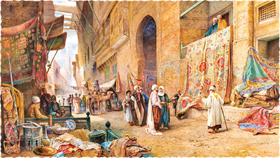 A Carpet Seller, Cairo - 575 Piece Wooden Jigsaw Puzzle