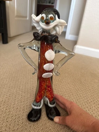 Rare Vintage Italian Murano Glass Clown