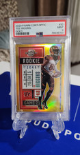 2020 Panini Contenders Optic Gold Prizm Rookie Ticket Tee Higgins #92 PSA 9 /10