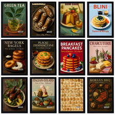 Vintage Food & Bars Poster - Retro Diner Art - Classic Wall Decor Drink Cafe