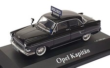 Schuco 1/43 Scale Diecast 02634 - Opel Kapitan Polizei - Black