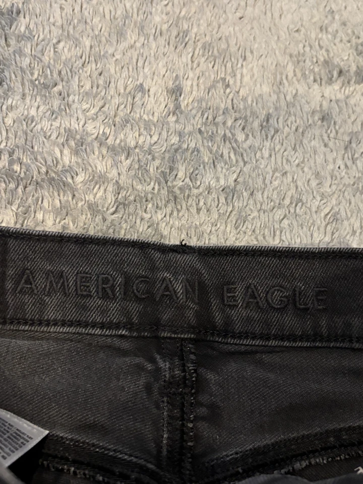 American Eagle Jeans Womens 00R Highest Rise 90s Boyfriend Black Denim Casual - Image 2 of 4