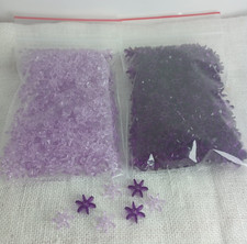 Vtg Lot NOS - PURPLE and LAVENDER - Small Propeller Beads   1960s Crafts