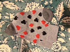 NEW w/Tags, Mens Funky Novelty ACES PLAYING CARDS SOCKS, Size 6-12