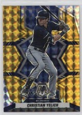 2022 Panini Mosaic Gold Mosaic Prizm 10/10 Christian Yelich #113 0za0