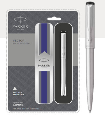 Parker Vector Edelstahl Kugelschreiber Chromrand (1er Pack)