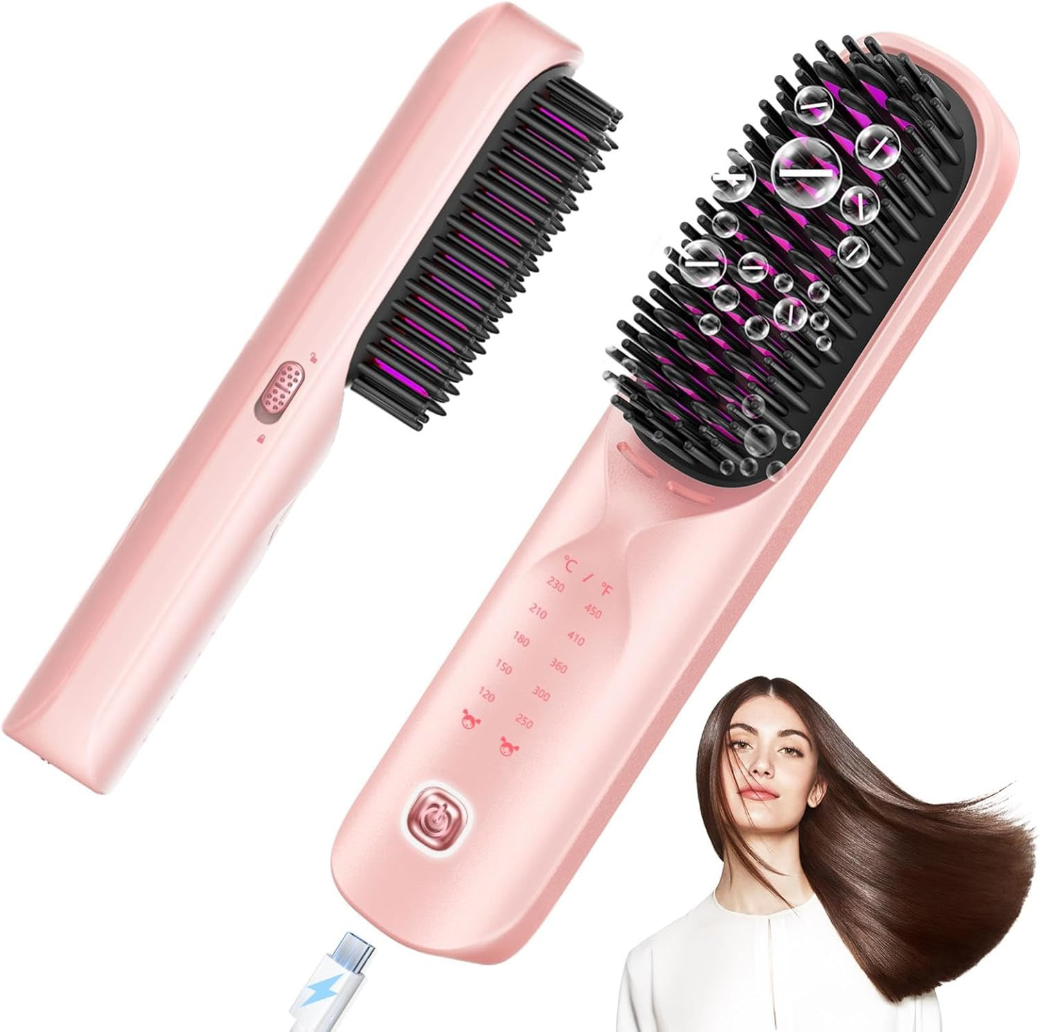 Spazzola Lisciante Luxury Cordless 10000mAh | Capelli Seta 3 in 1