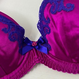 Agent Provocateur Molly Purple Silk Bra 34D New