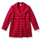 Cabi Women’s Sz M Scarlet Tweed Sloan Jacket Pea Coat 3031 Pink Red Wool Blend