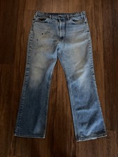 Vtg Levi s 517 Made in USA Bootcut Jeans 38x32 - Thrashed Distressed Faded.