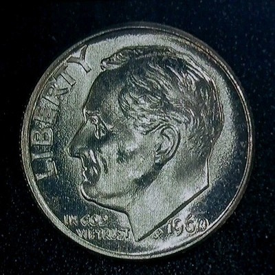 1960-P Roosevelt BU 90% Silver Dime ~ Free Shipping!