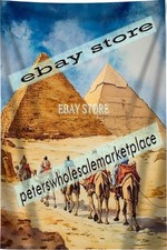 Desert Caravan Tapestry Ancient Pyramid Journey Egyptian caravan travel 39X59 in