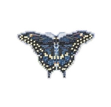 Black Swallowtail Spring Butterfly Cross Stitch Ornament Kit Mill Hill MH181103