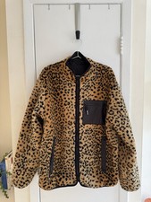 Supreme Reversible Leopard Fleece Jacket Size...