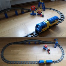 LEGO DUPLO Eisenbahn mit Schienen, Brücke, L...