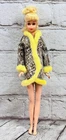 Vintage Growin’ Pretty Hair Francie Doll 1970 Mattel Japan w Snakeskin Coat