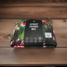 Herschel Supply Company Sprout Change Mat Black Watercolor Floral Design