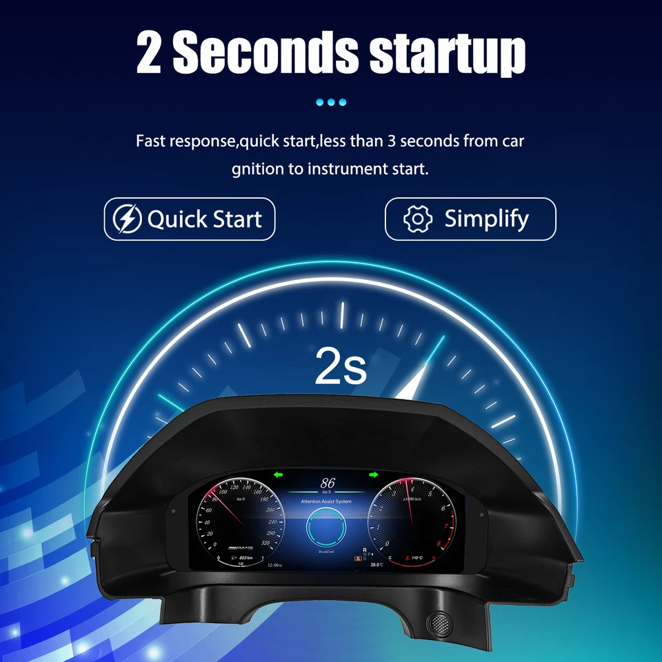 Digital Instrument Cluster Carplay For Mercedes Benz E Class W212 E250 2010-2015 Foto 3 de 4