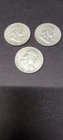 (3 coin lot) Benjamin Franklin Half Dollars - P&D Circulated - 90% Siver G+ Cond