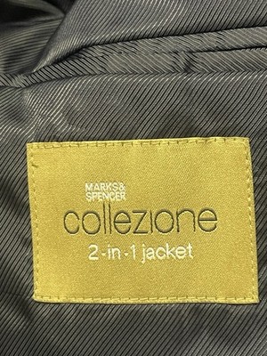 MARKS&SPENCER Collection 2-in1 Navy Jacke mit abnehmbarer Stormflap Herren UK-38