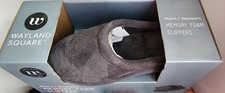 Wayland Memory Foam Slippers Hard Sole Gray Unisex Size Sm Women /Men