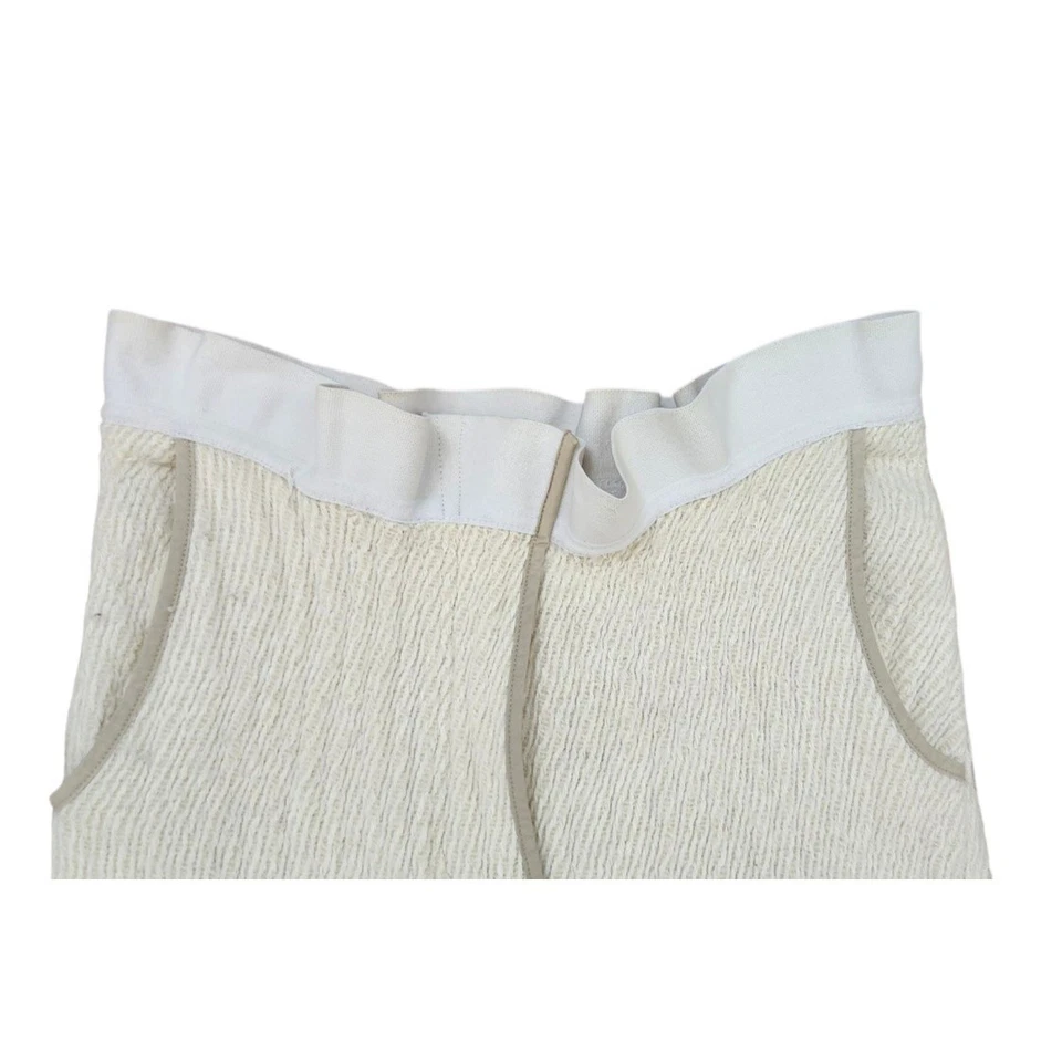 Calça de lã Acne Studios designer vanguarda alternativa perna curva sarja - Imagem 4 de 4