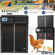 Automatic Chicken Coop Door W/Timer Aluminum Alloy Digital Waterproof Sensor AU