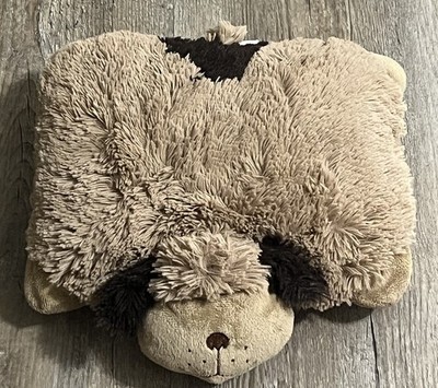 Pillow Pets Pee-Wees Dog Plush Pillow Washable Beige Brown