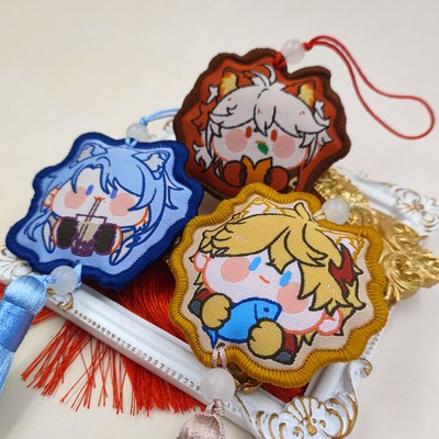 Genshin Impact Embroidery Widget Creativity Goods Sachet Embroider Anime Pendant