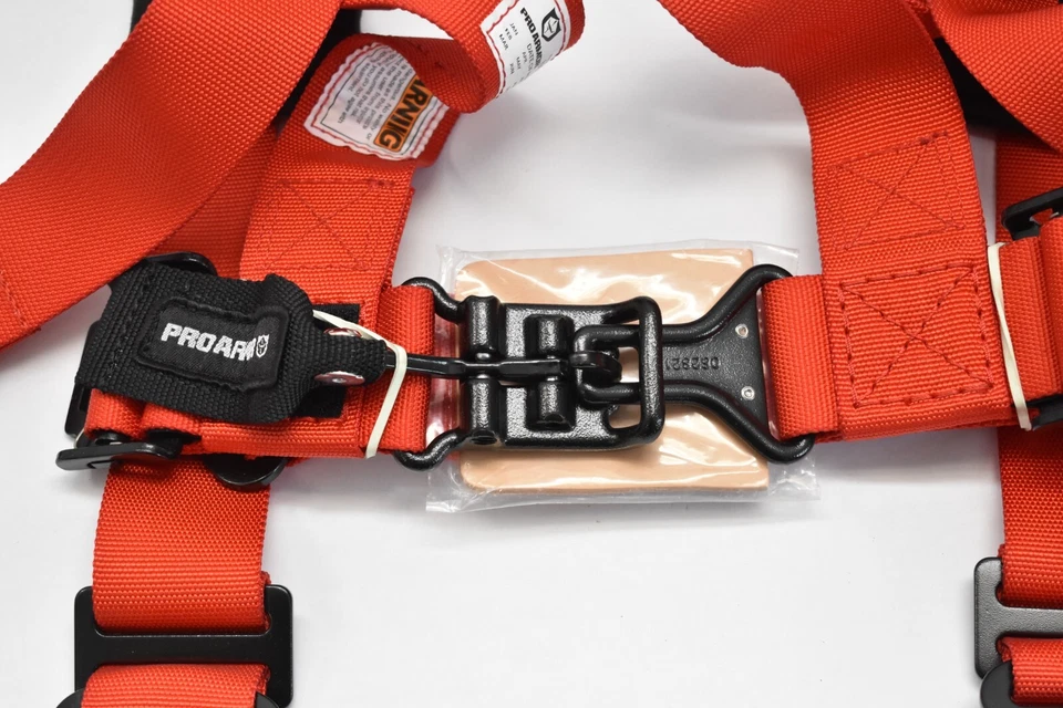 Pro Armor Seat Belt Safety Harness 4 Point 2" Padded RZR Rhino Can Am Red - Image 2 of 4