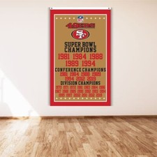 San Francisco 49ers 3x5 ft Banner Football Super Bowl Champions Flag