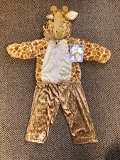 NEW Giraffe 2pc Costume Plush Hooded Toddler SMALL UNISEX Halloween Dress Up NWT