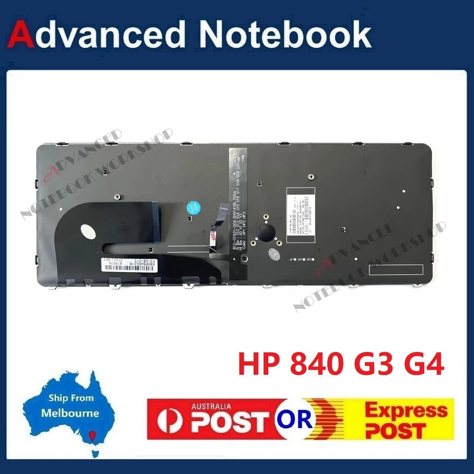 US Backlit Keyboard for HP EliteBook 745 G3 840 G3 G4 836308-001 821177-001 - image 2 of 2