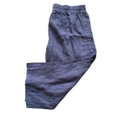26W Athleta Blue Wide Leg Linen Athletic Pants