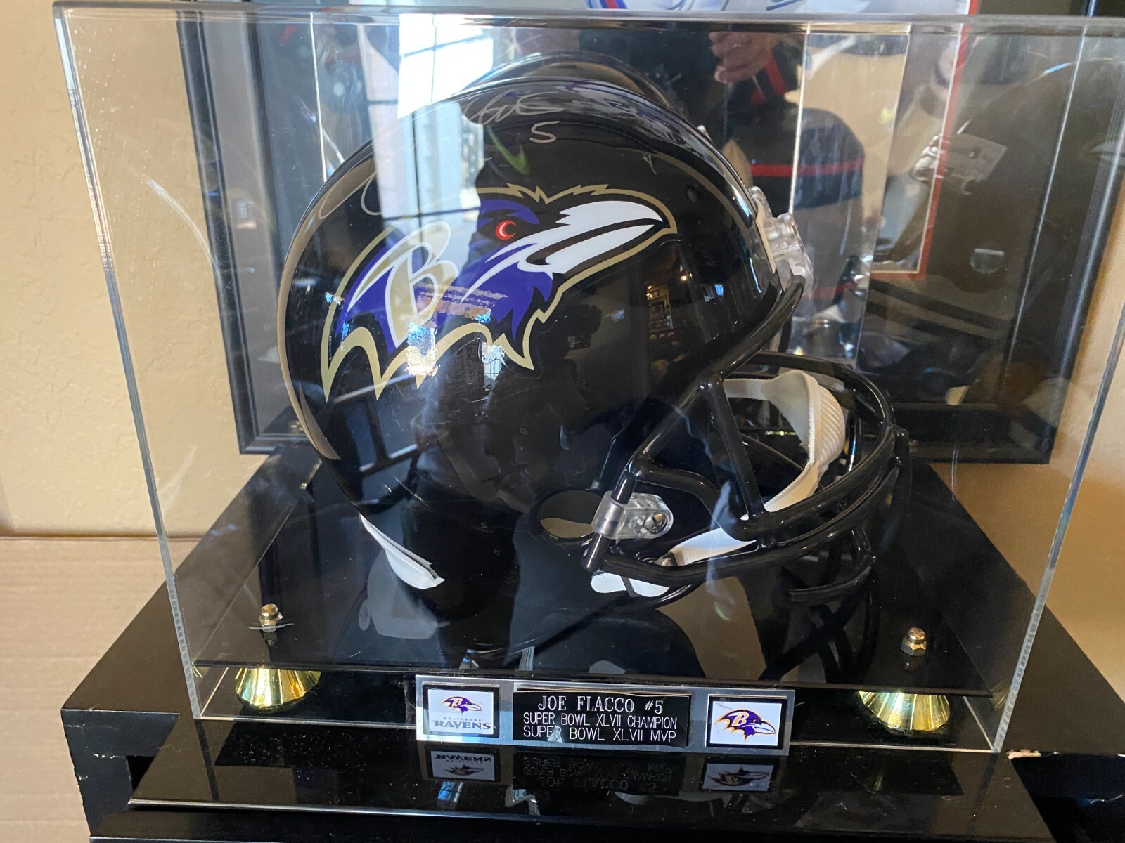 Joe Flacco Autographed Signed Baltimore Ravens FULL SIZE REPLICA HELMET JSA 