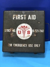 RARE Post WWII US Army First Aid Kit Stock No: 9-221-240 Military - Complete Set
