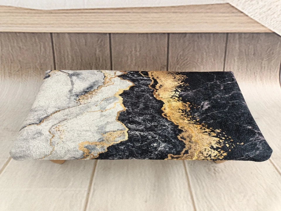 Stylish stool Single stool Upholstered footstool Dorm stool OfficeDesk footrest - Image 4 of 4