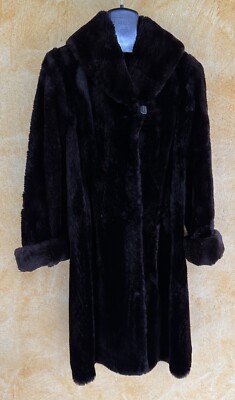 Vintage Biber Pelzmantel - Dunkelbraun