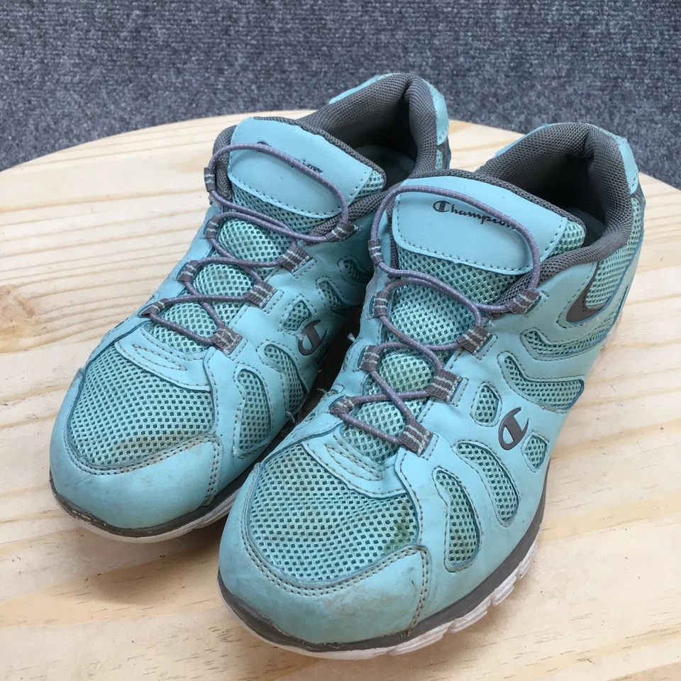 Champion Zapatos Mujer 7.5 Espuma con Memoria Sin Cordones Parte Superior Baja Tenis para Correr Azul Foto 3 de 4