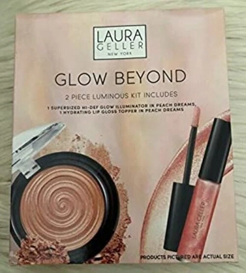 Laura Geller Glow Beyond Luminous Kit PEACH DREAMS Illuminator & Lip Topper