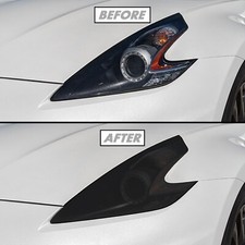 FOR 2009-2021 Nissan 370Z Headlight SMOKE Precut Vinyl Tint Overlays