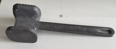Vintage 1970s Heavy 1 lb Cast Aluminum 10'' Classic Meat Tenderizer Mallet Hammer