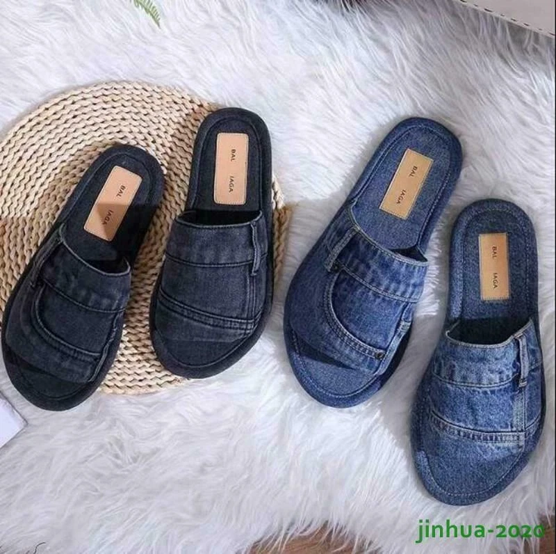 Blue jean best sale slippers