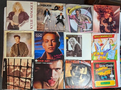 Job Group Lot 12 Vinyl Singles 80s Hits Info Below