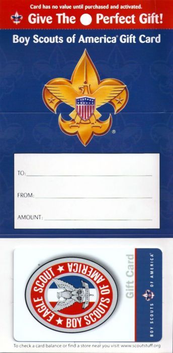 Boy Scouts of America Eagle Scout Gift Card BSA Highest Award No Cash Value